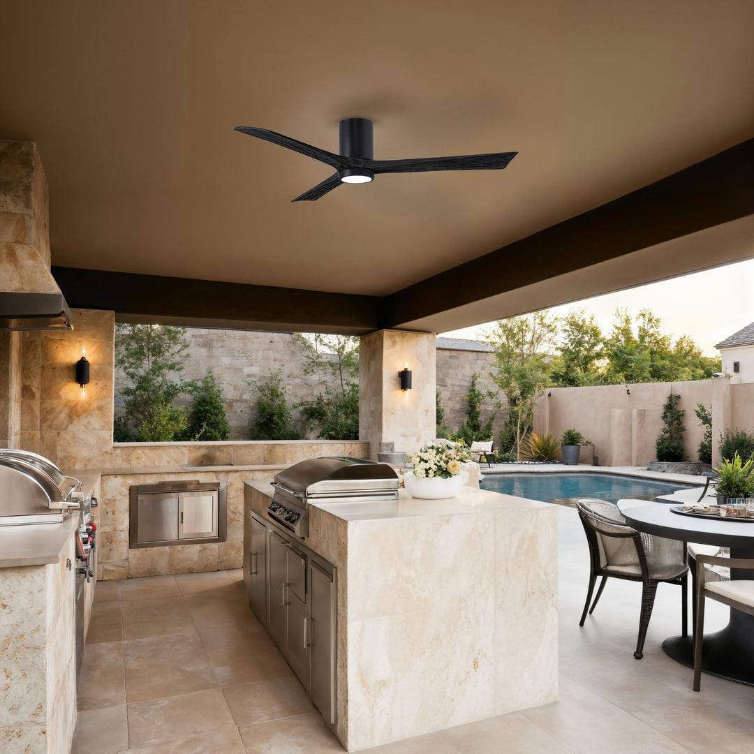 Matthews Fan Company Irene-3HLK 60" Flush Mounted Ceiling Fan with LED Light Kit