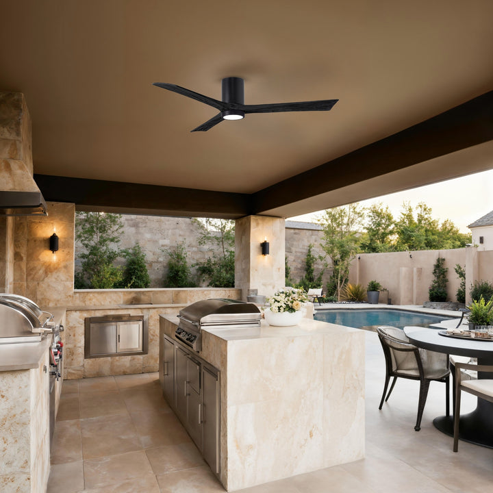 Matthews Fan Company Irene-3HLK 60" Flush Mounted Ceiling Fan with LED Light Kit