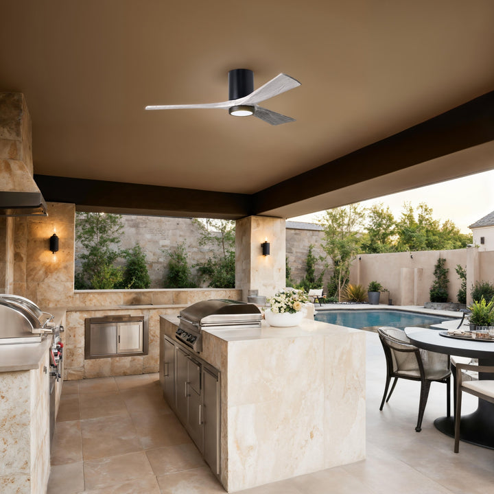 Matthews Fan Company Irene-3HLK 52" Flush Mounted Ceiling Fan with LED Light Kit