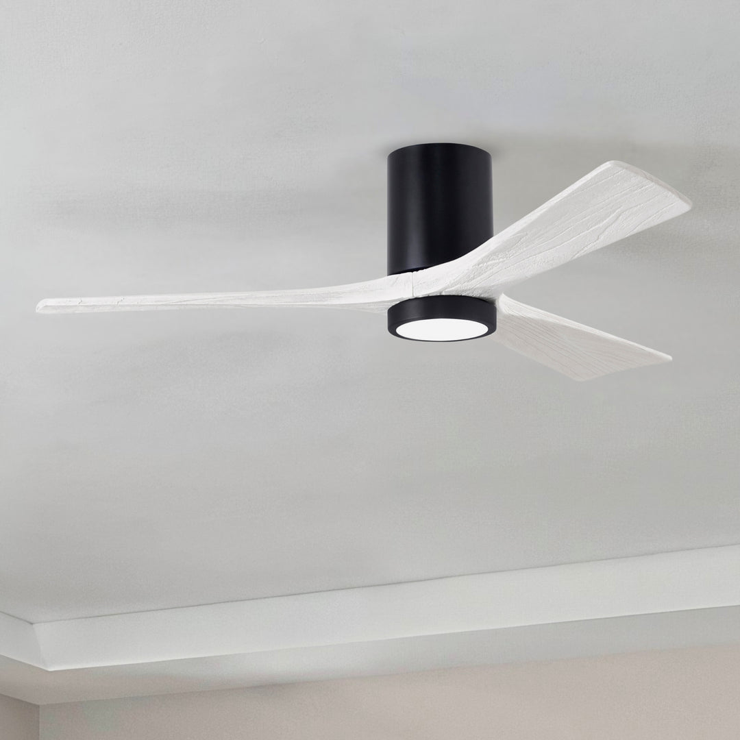 Matthews Fan Company Irene-3HLK 52" Flush Mounted Ceiling Fan with LED Light Kit
