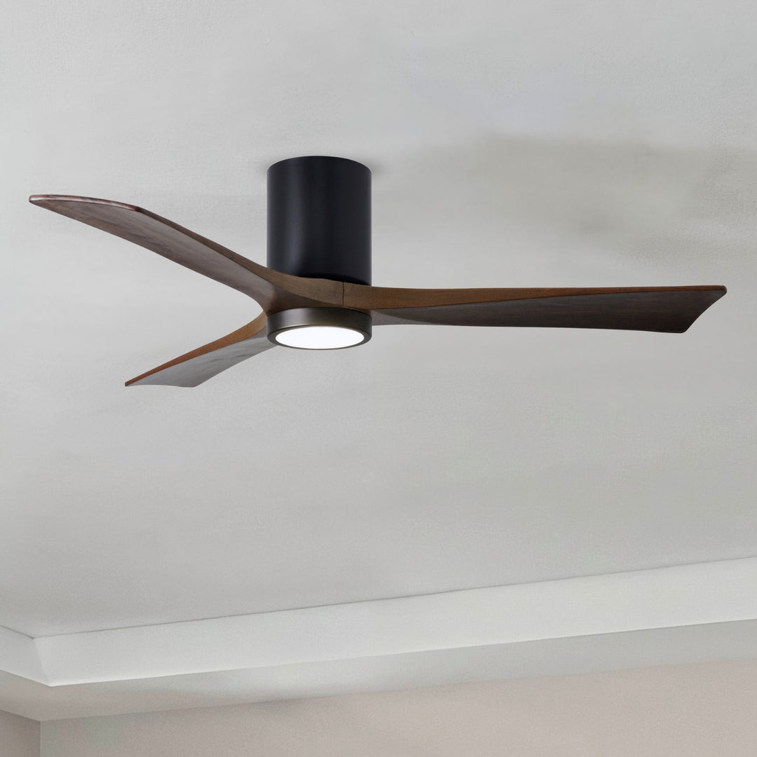 Matthews Fan Company Irene-3HLK 52" Flush Mounted Ceiling Fan with LED Light Kit