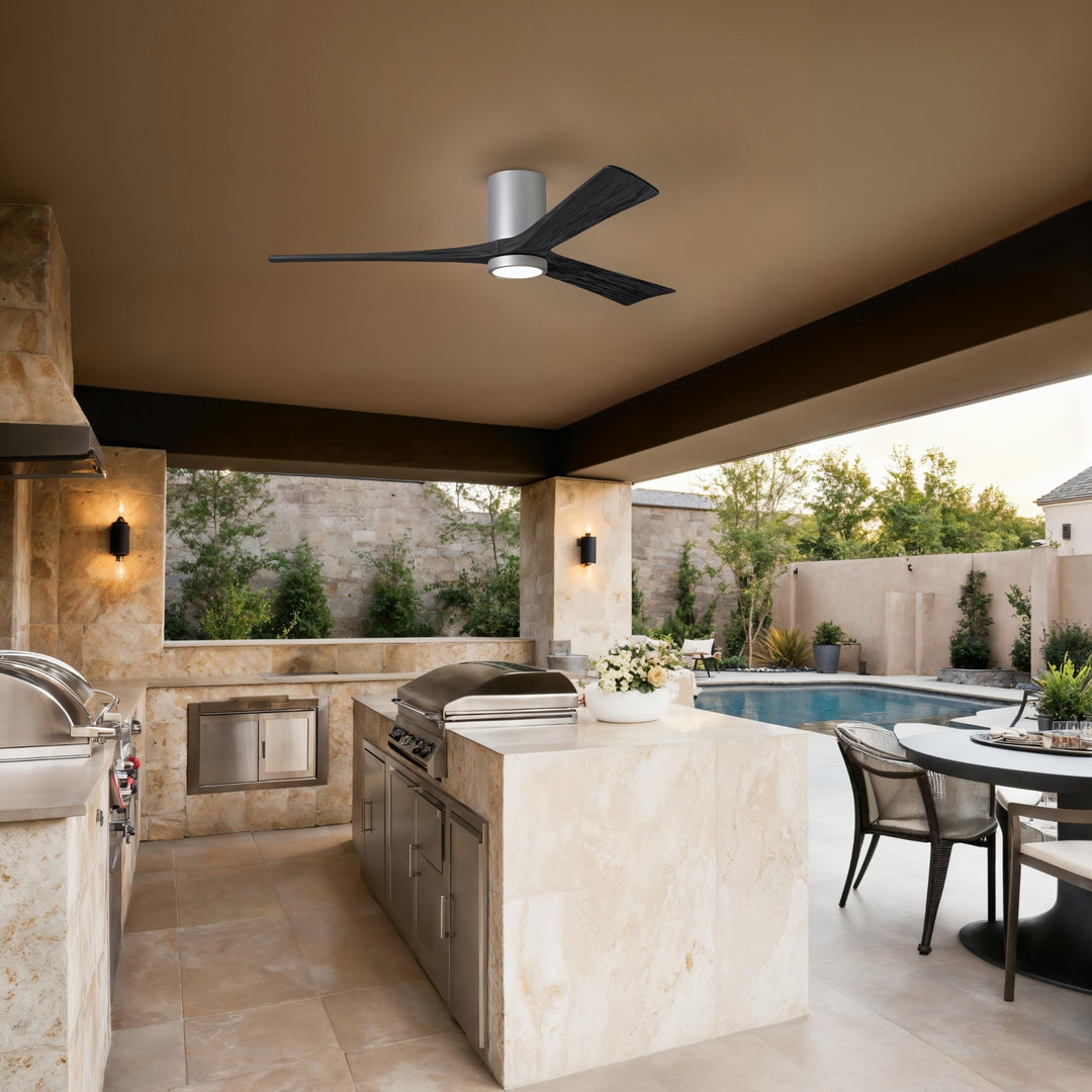 Matthews Fan Company Irene-3HLK 60" Flush Mounted Ceiling Fan with LED Light Kit