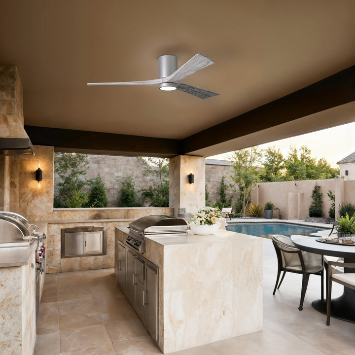 Matthews Fan Company Irene-3HLK 60" Flush Mounted Ceiling Fan with LED Light Kit
