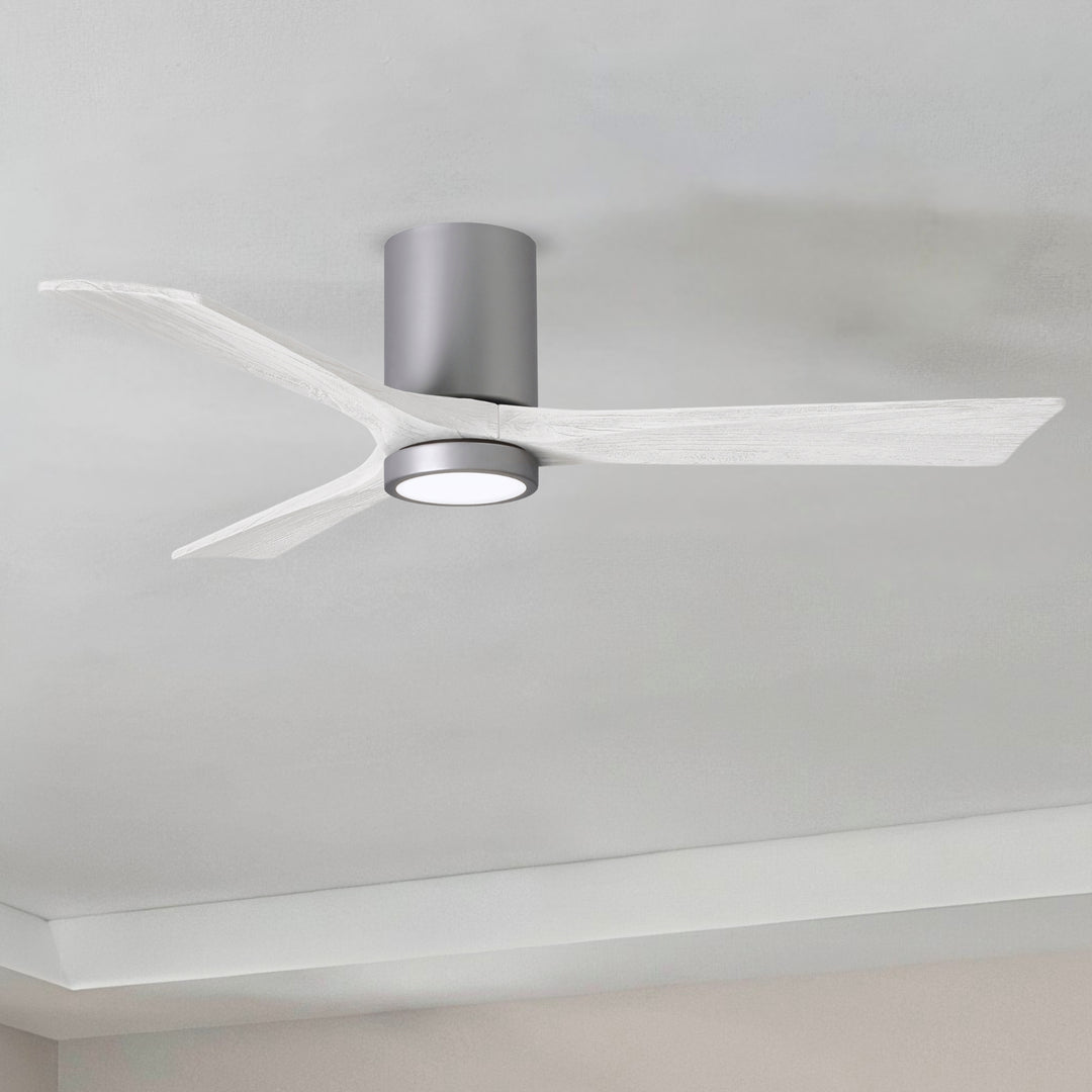 Matthews Fan Company Irene-3HLK 52" Flush Mounted Ceiling Fan with LED Light Kit