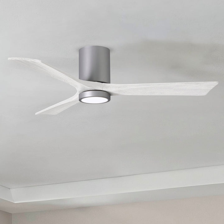Matthews Fan Company Irene-3HLK 52" Flush Mounted Ceiling Fan with LED Light Kit