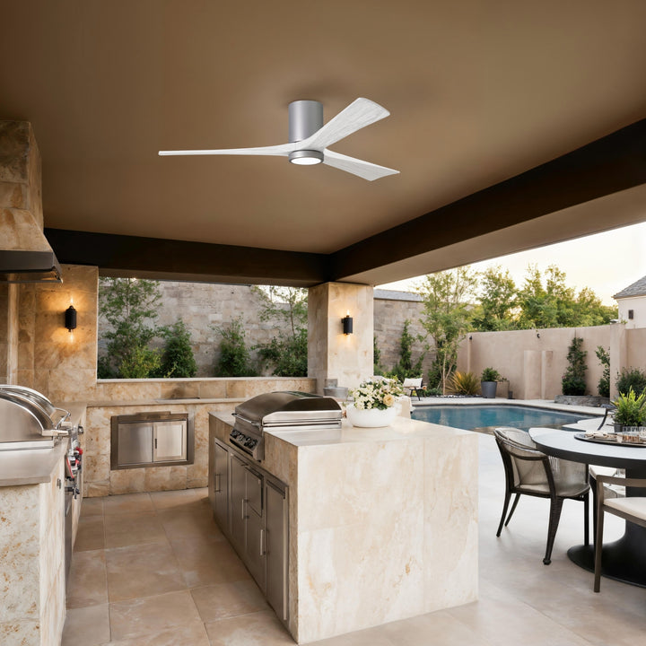 Matthews Fan Company Irene-3HLK 60" Flush Mounted Ceiling Fan with LED Light Kit