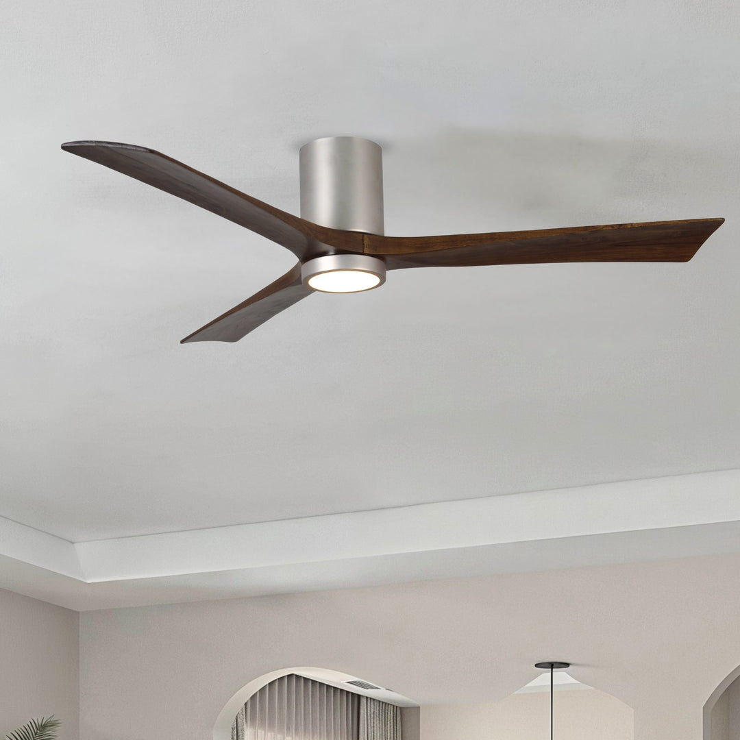 Matthews Fan Company Irene-3HLK 60" Flush Mounted Ceiling Fan with LED Light Kit