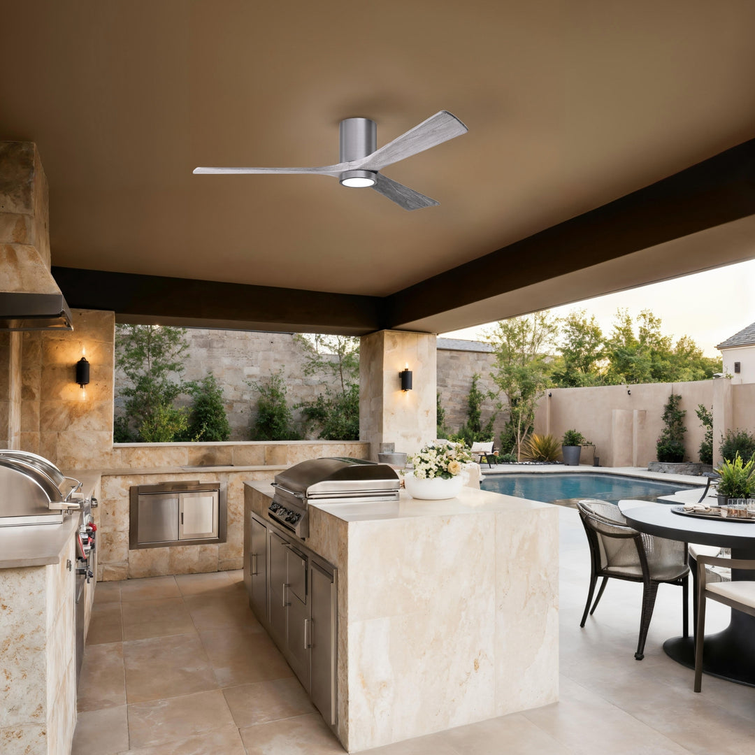 Matthews Fan Company Irene-3HLK 60" Flush Mounted Ceiling Fan with LED Light Kit
