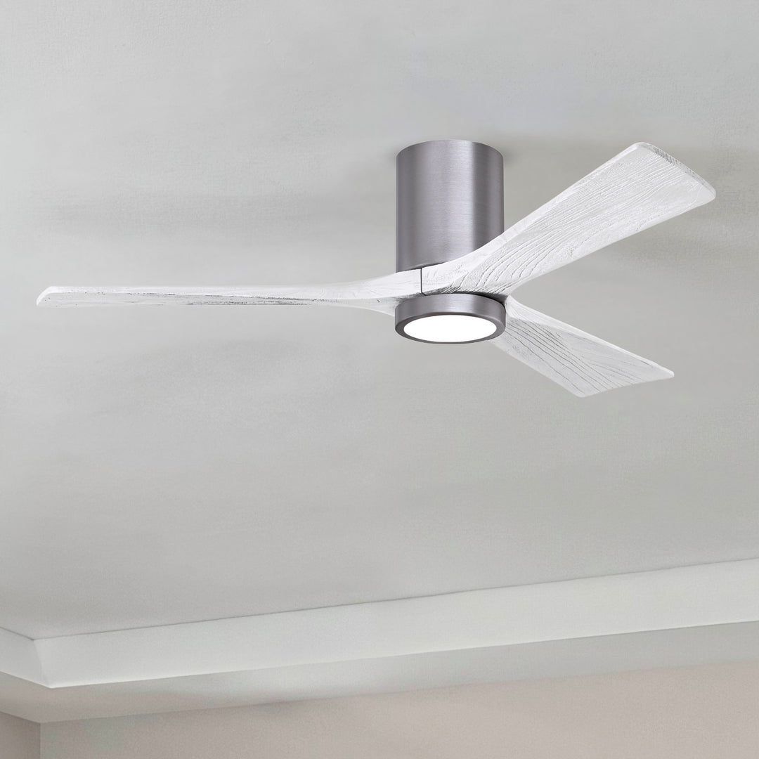 Matthews Fan Company Irene-3HLK 52" Flush Mounted Ceiling Fan with LED Light Kit