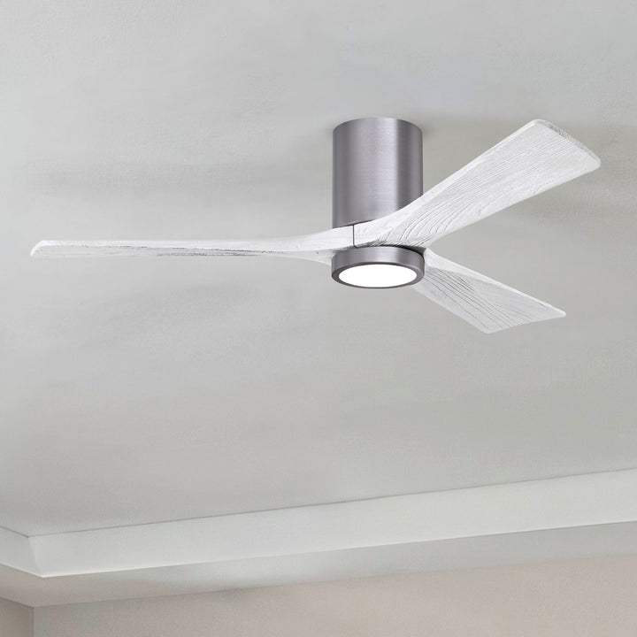 Matthews Fan Company Irene-3HLK 52" Flush Mounted Ceiling Fan with LED Light Kit