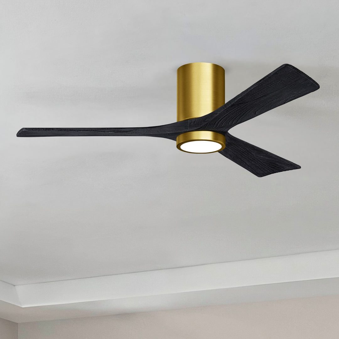 Matthews Fan Company Irene-3HLK 52" Flush Mounted Ceiling Fan with LED Light Kit