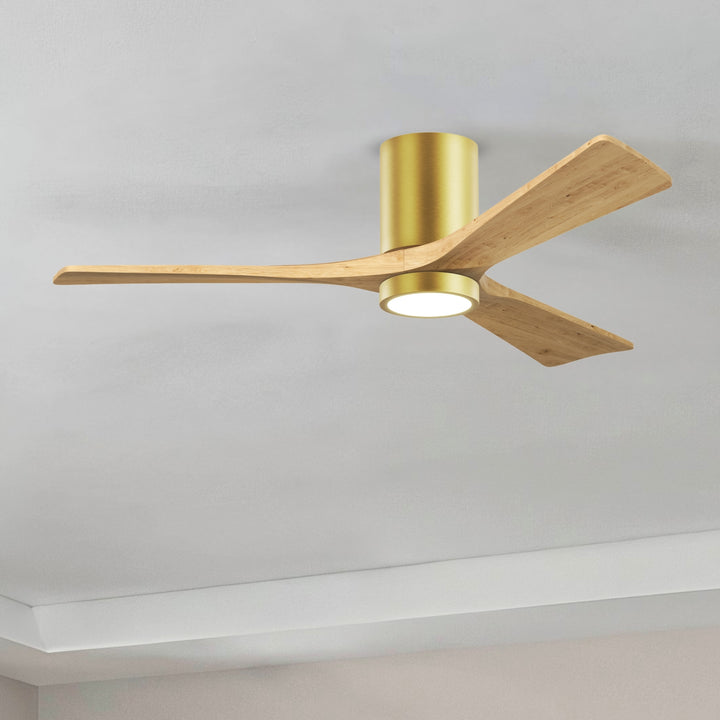 Matthews Fan Company Irene-3HLK 52" Flush Mounted Ceiling Fan with LED Light Kit