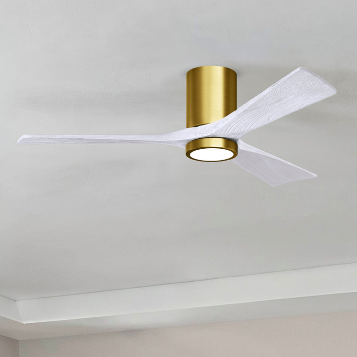 Matthews Fan Company Irene-3HLK 52" Flush Mounted Ceiling Fan with LED Light Kit