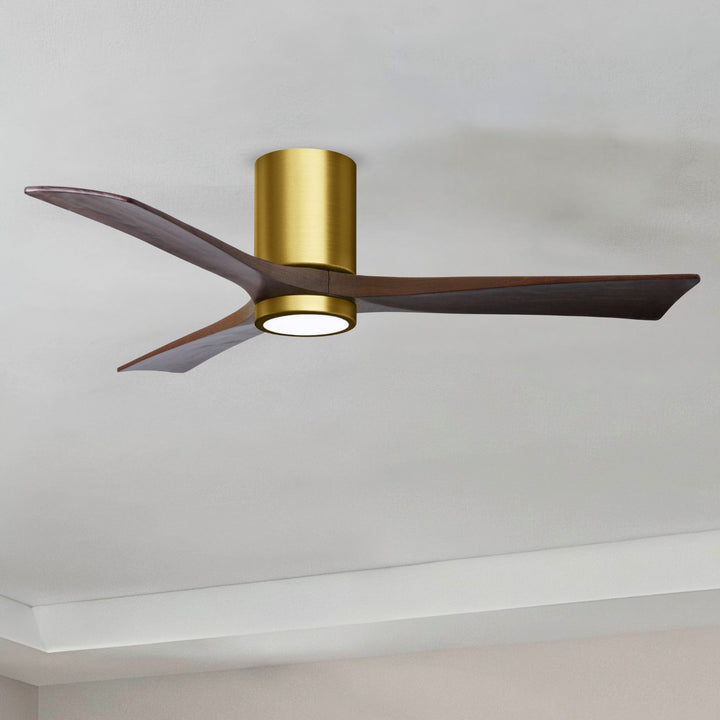Matthews Fan Company Irene-3HLK 52" Flush Mounted Ceiling Fan with LED Light Kit