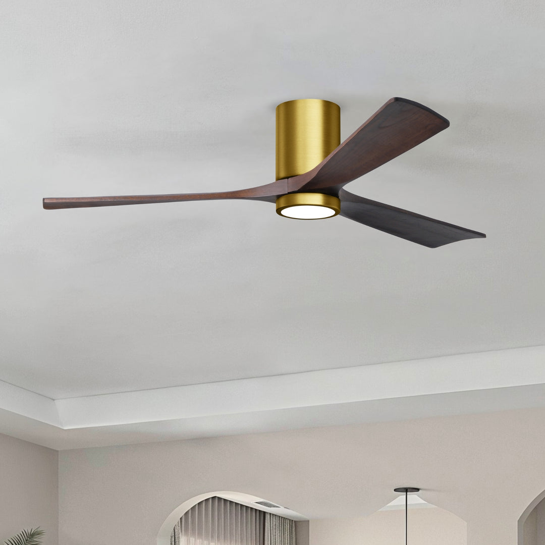 Matthews Fan Company Irene-3HLK 60" Flush Mounted Ceiling Fan with LED Light Kit