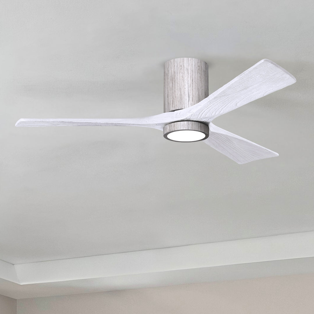 Matthews Fan Company Irene-3HLK 52" Flush Mounted Ceiling Fan with LED Light Kit