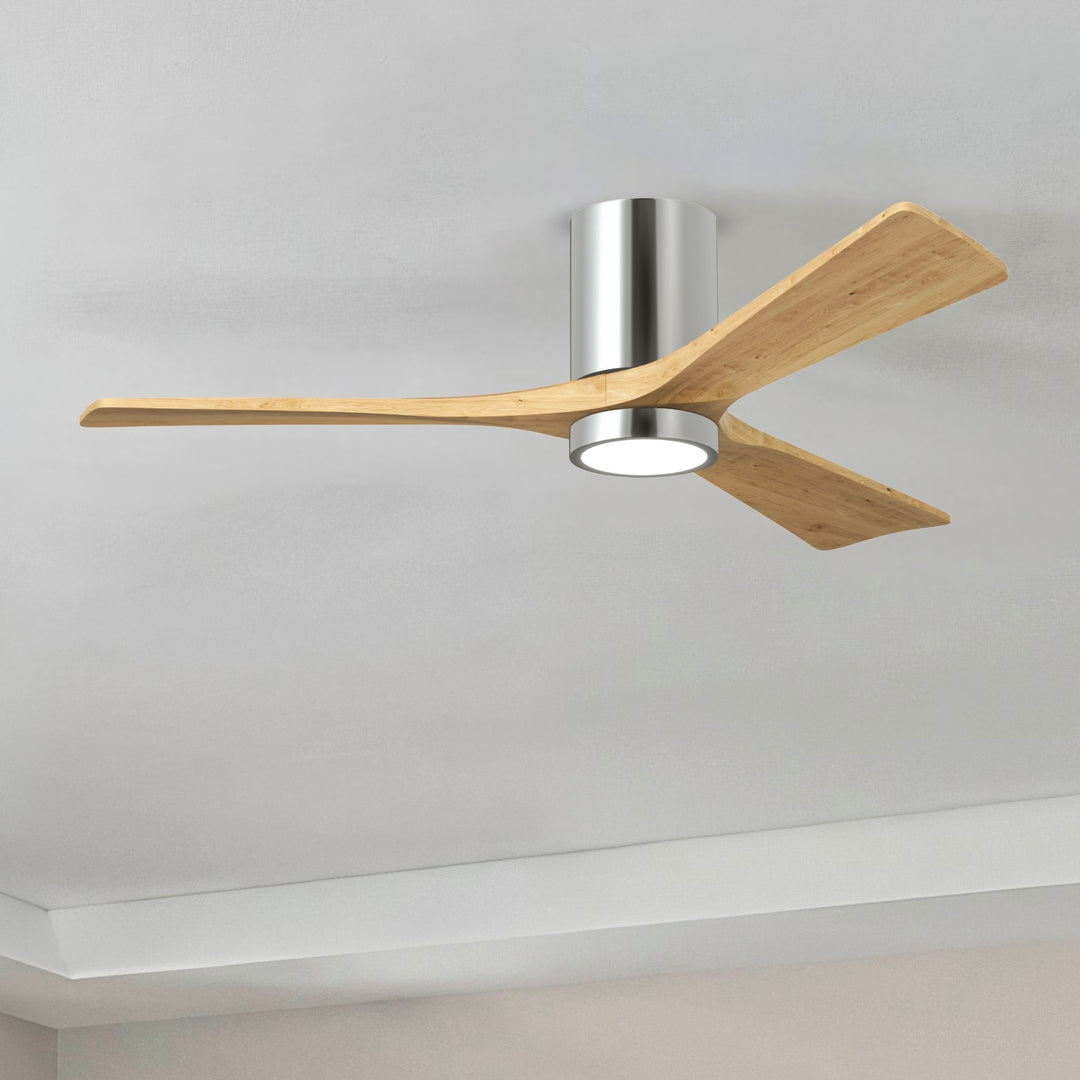 Matthews Fan Company Irene-3HLK 52" Flush Mounted Ceiling Fan with LED Light Kit