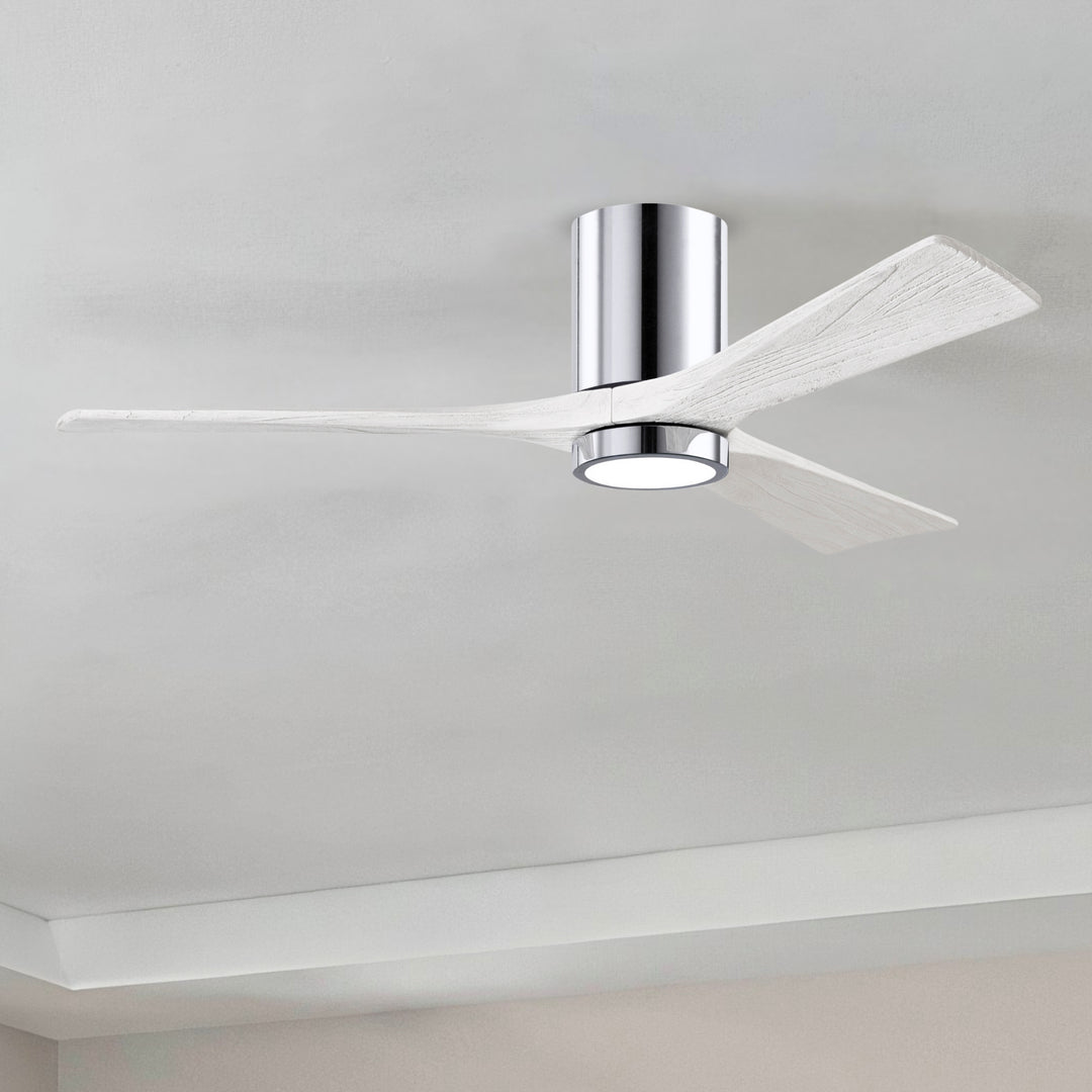 Matthews Fan Company Irene-3HLK 52" Flush Mounted Ceiling Fan with LED Light Kit