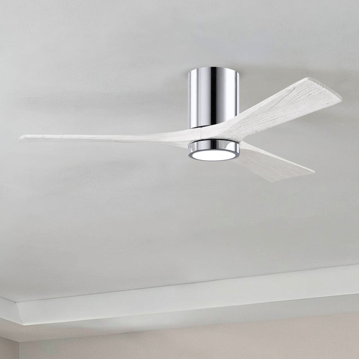 Matthews Fan Company Irene-3HLK 52" Flush Mounted Ceiling Fan with LED Light Kit