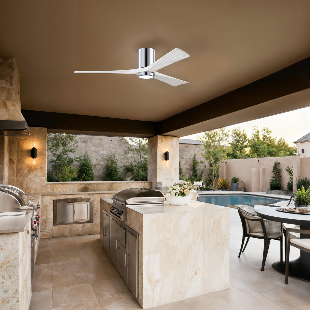 Matthews Fan Company Irene-3HLK 60" Flush Mounted Ceiling Fan with LED Light Kit
