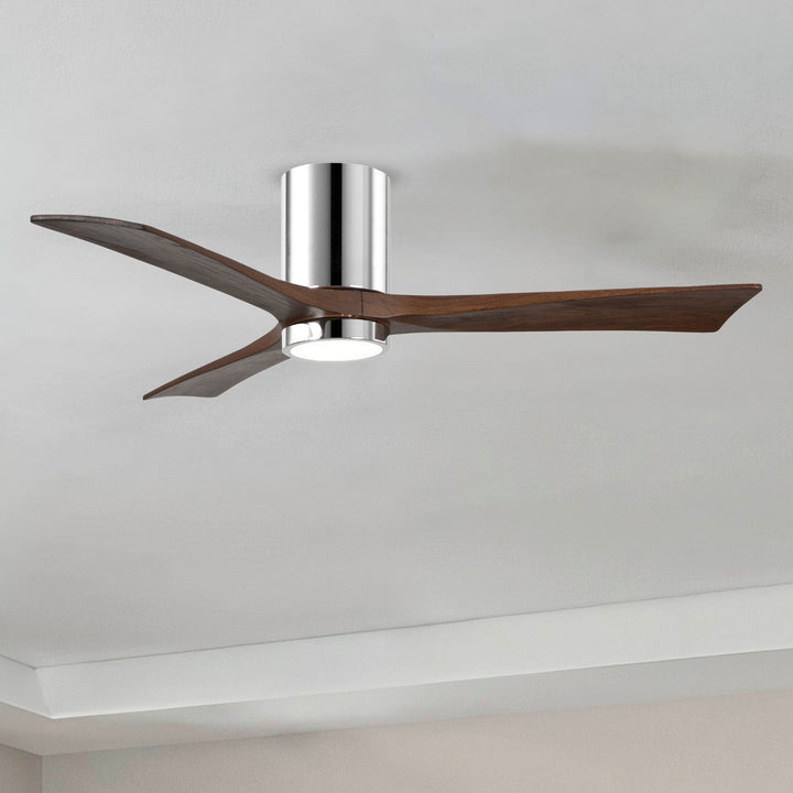 Matthews Fan Company Irene-3HLK 52" Flush Mounted Ceiling Fan with LED Light Kit