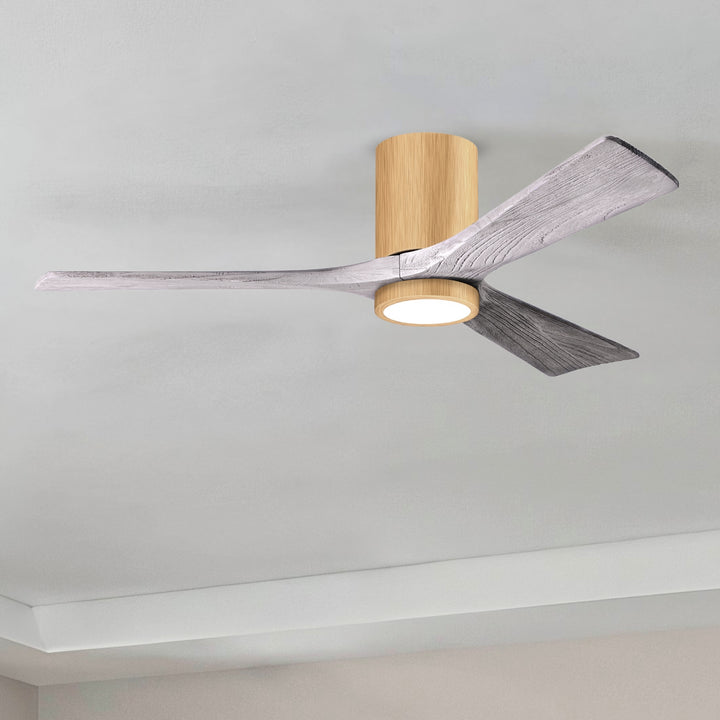 Matthews Fan Company Irene-3HLK 52" Flush Mounted Ceiling Fan with LED Light Kit