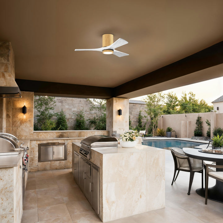 Matthews Fan Company Irene-3HLK 42" Flush Mounted Ceiling Fan with LED Light Kit