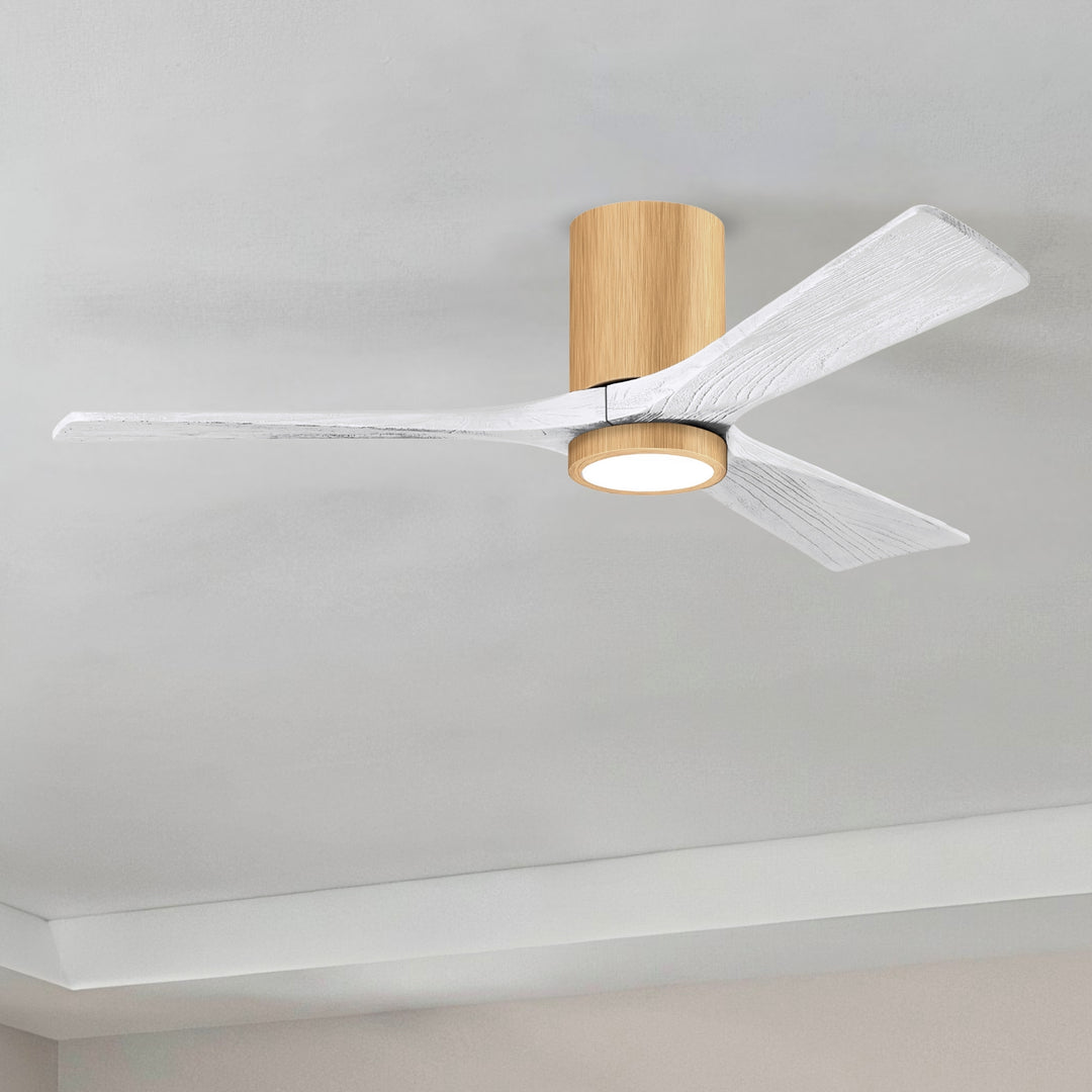 Matthews Fan Company Irene-3HLK 52" Flush Mounted Ceiling Fan with LED Light Kit