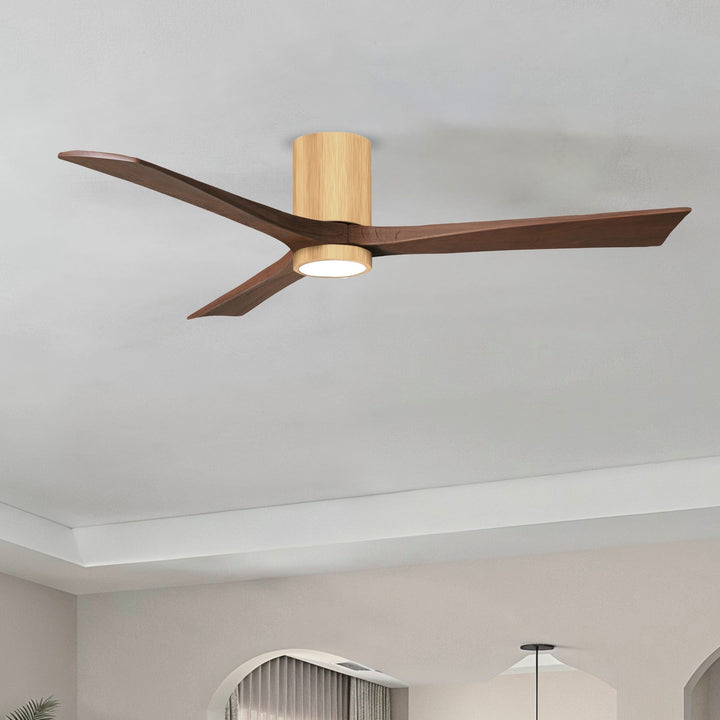 Matthews Fan Company Irene-3HLK 60" Flush Mounted Ceiling Fan with LED Light Kit