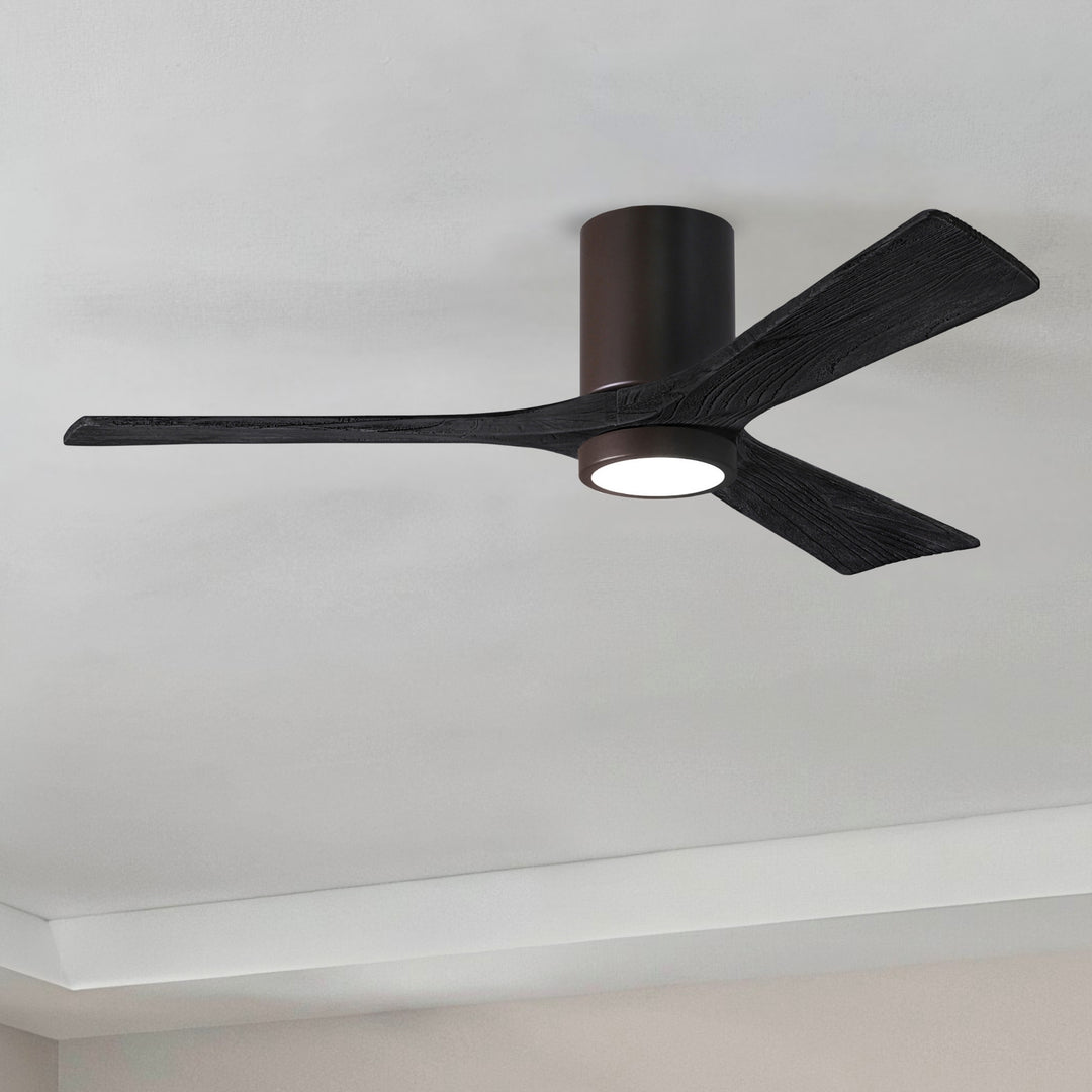 Matthews Fan Company Irene-3HLK 52" Flush Mounted Ceiling Fan with LED Light Kit