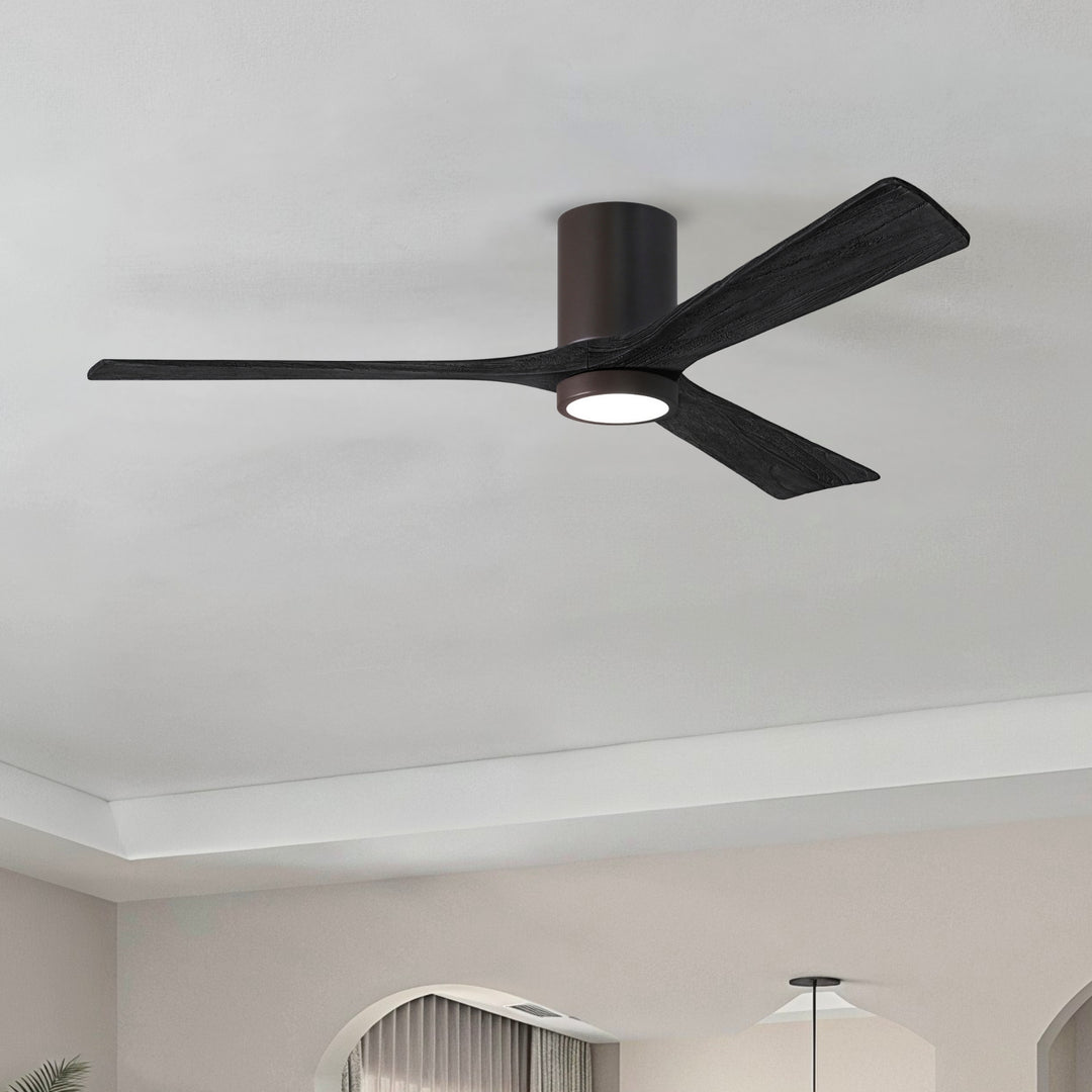 Matthews Fan Company Irene-3HLK 60" Flush Mounted Ceiling Fan with LED Light Kit