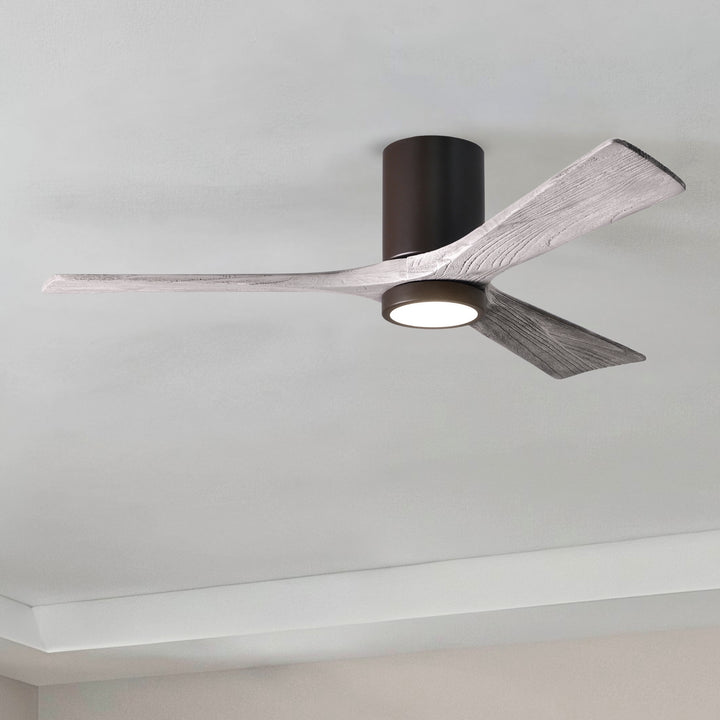 Matthews Fan Company Irene-3HLK 52" Flush Mounted Ceiling Fan with LED Light Kit