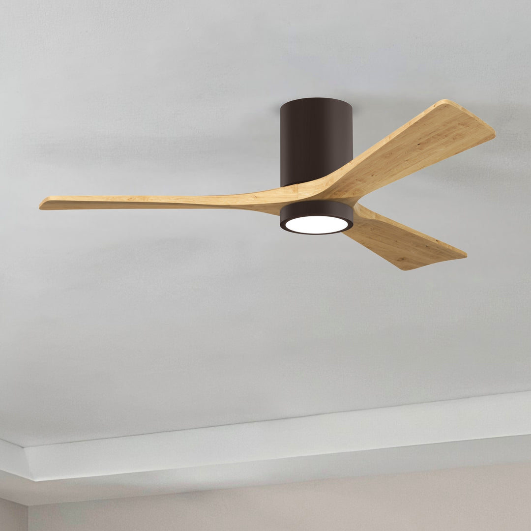 Matthews Fan Company Irene-3HLK 52" Flush Mounted Ceiling Fan with LED Light Kit