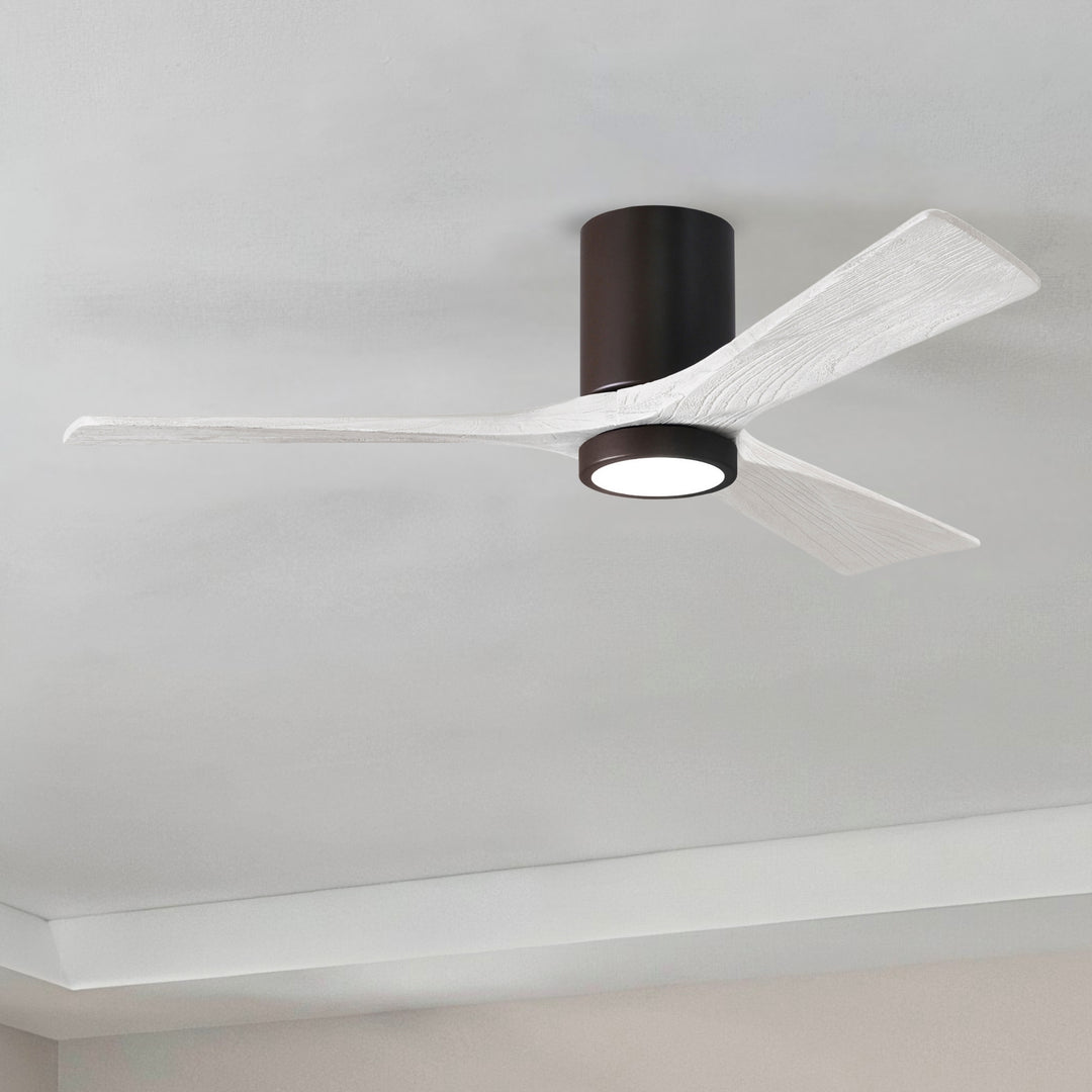 Matthews Fan Company Irene-3HLK 52" Flush Mounted Ceiling Fan with LED Light Kit