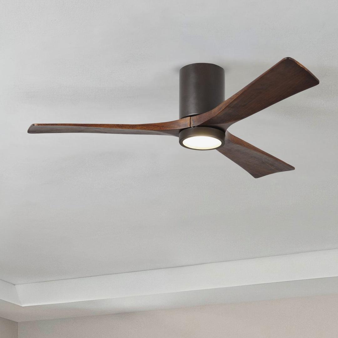 Matthews Fan Company Irene-3HLK 52" Flush Mounted Ceiling Fan with LED Light Kit