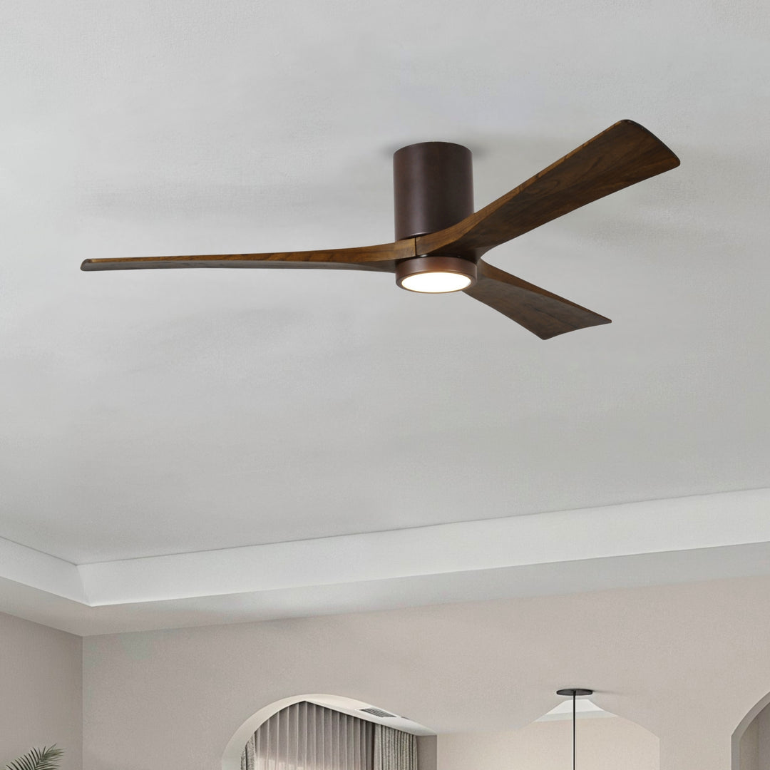 Matthews Fan Company Irene-3HLK 60" Flush Mounted Ceiling Fan with LED Light Kit