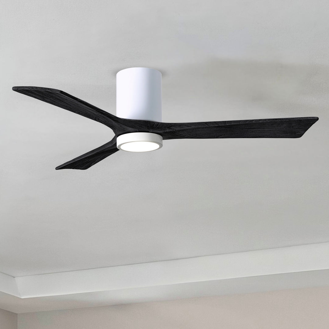 Matthews Fan Company Irene-3HLK 52" Flush Mounted Ceiling Fan with LED Light Kit