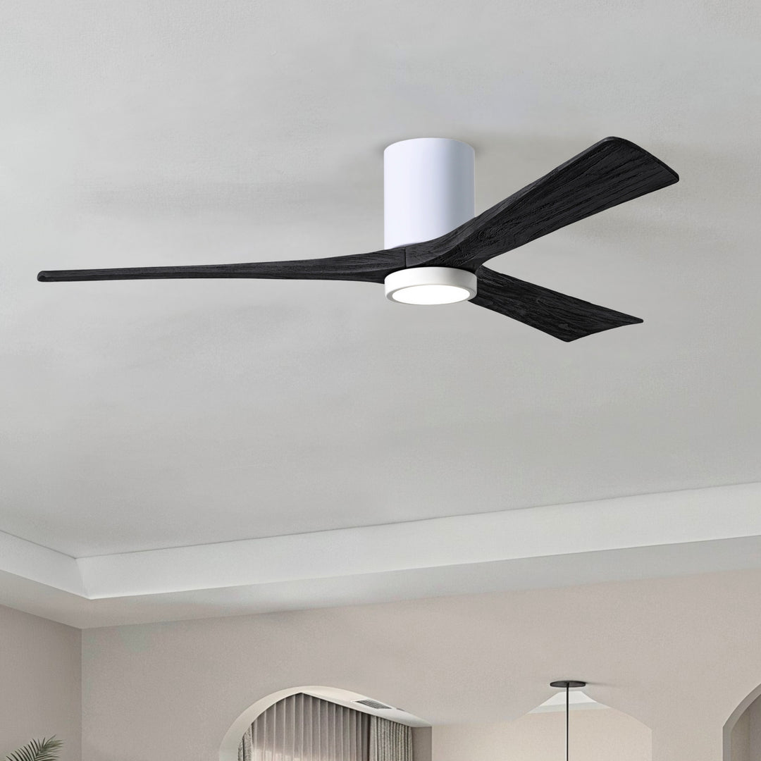 Matthews Fan Company Irene-3HLK 60" Flush Mounted Ceiling Fan with LED Light Kit
