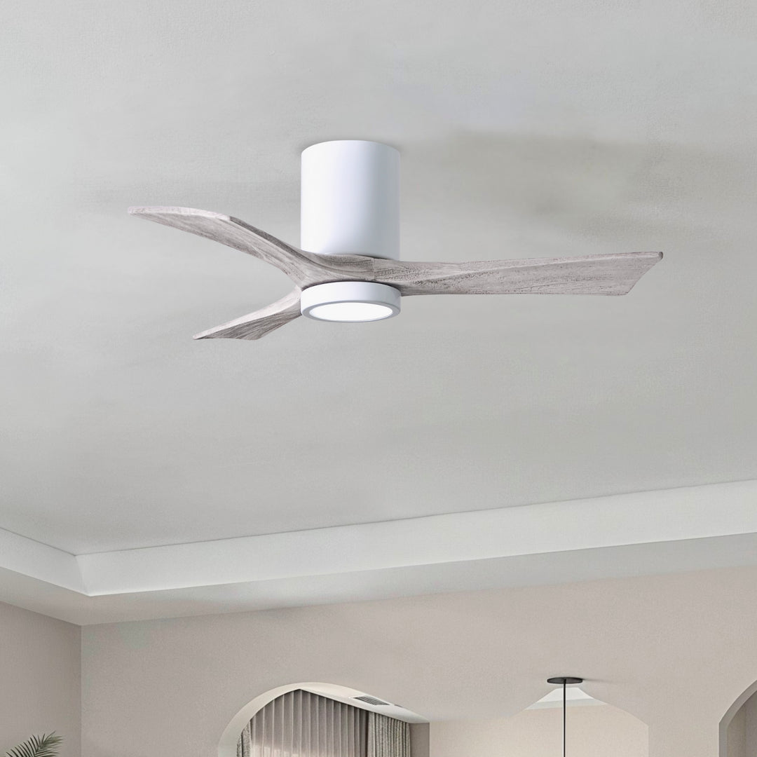 Matthews Fan Company Irene-3HLK 42" Flush Mounted Ceiling Fan with LED Light Kit