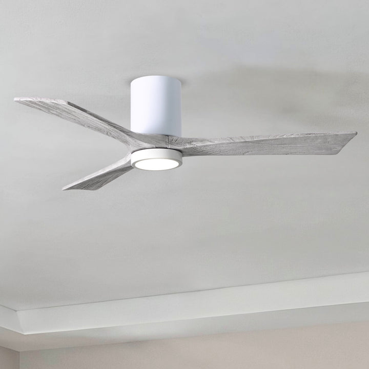Matthews Fan Company Irene-3HLK 52" Flush Mounted Ceiling Fan with LED Light Kit