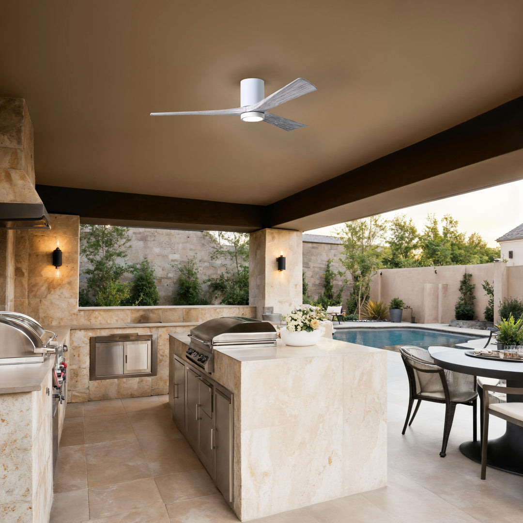 Matthews Fan Company Irene-3HLK 60" Flush Mounted Ceiling Fan with LED Light Kit