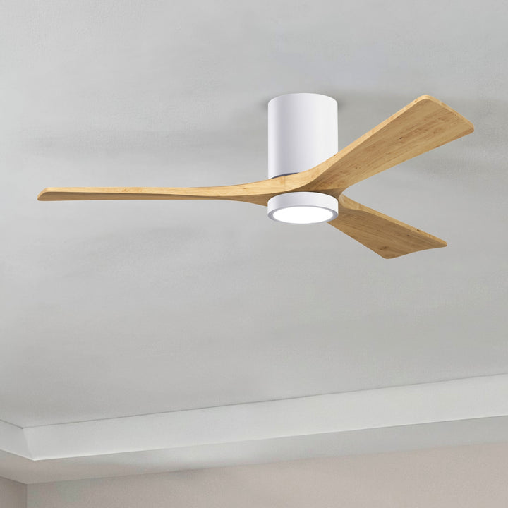 Matthews Fan Company Irene-3HLK 52" Flush Mounted Ceiling Fan with LED Light Kit