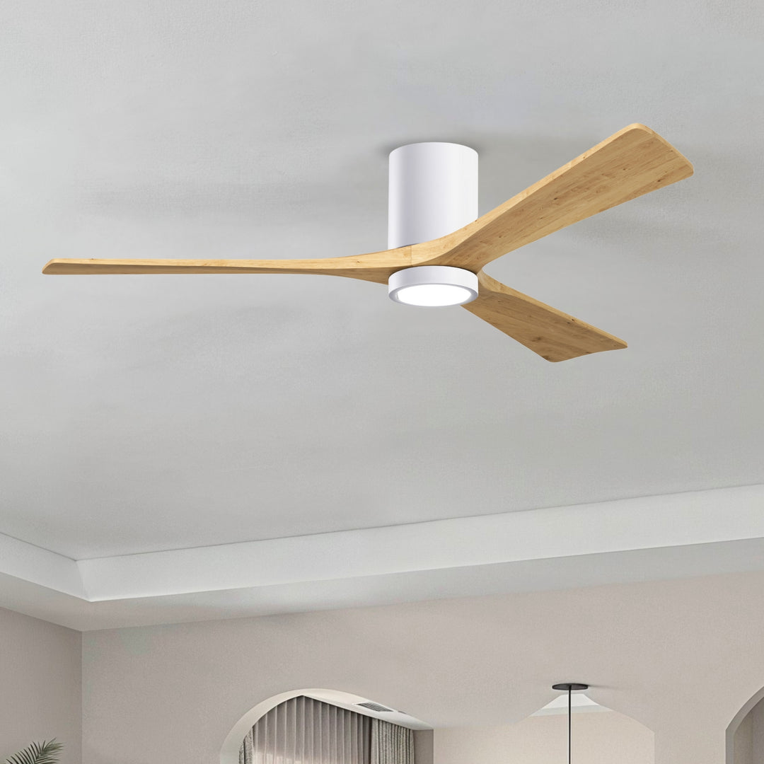 Matthews Fan Company Irene-3HLK 60" Flush Mounted Ceiling Fan with LED Light Kit