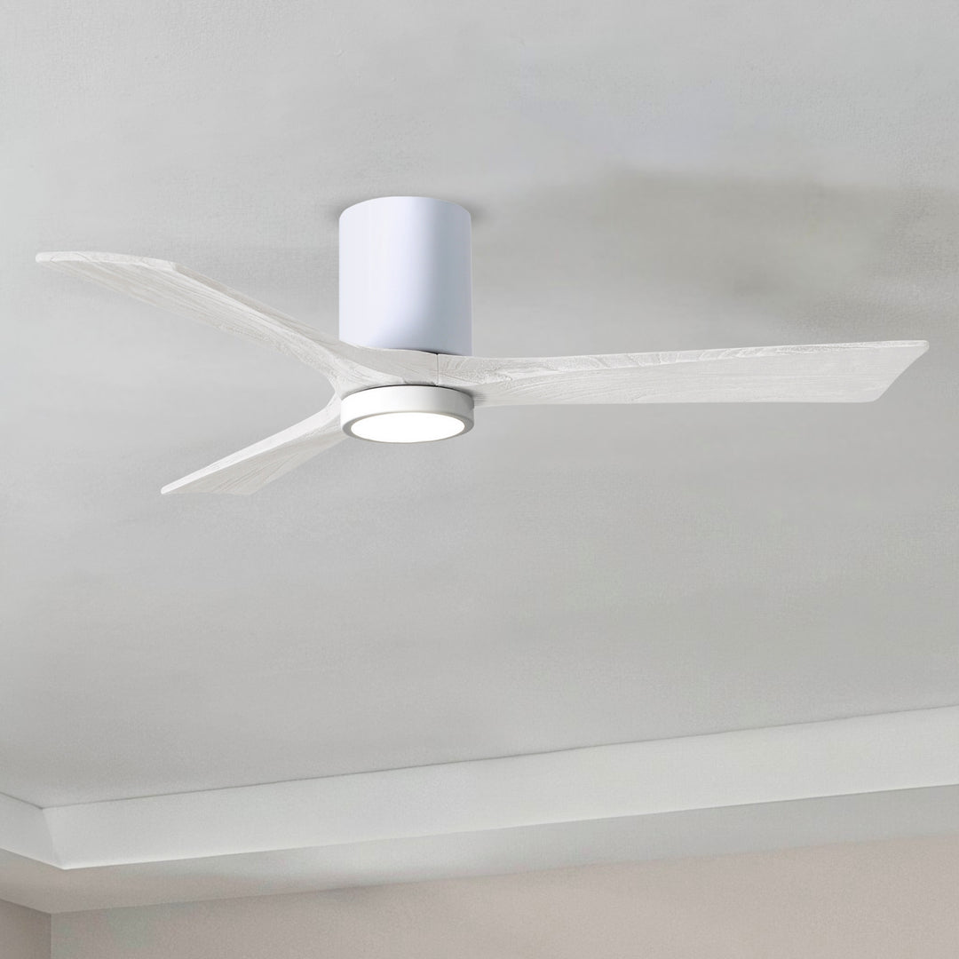 Matthews Fan Company Irene-3HLK 52" Flush Mounted Ceiling Fan with LED Light Kit