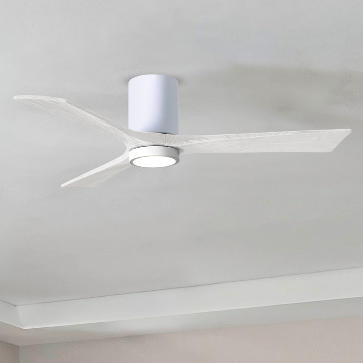 Matthews Fan Company Irene-3HLK 52" Flush Mounted Ceiling Fan with LED Light Kit