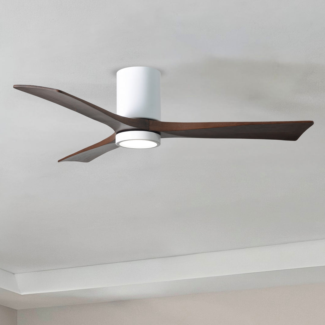 Matthews Fan Company Irene-3HLK 52" Flush Mounted Ceiling Fan with LED Light Kit