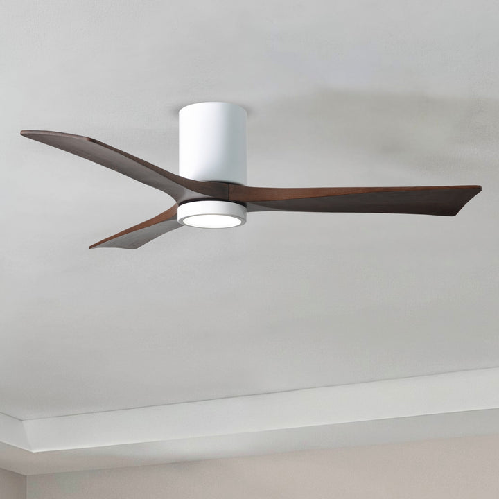 Matthews Fan Company Irene-3HLK 52" Flush Mounted Ceiling Fan with LED Light Kit