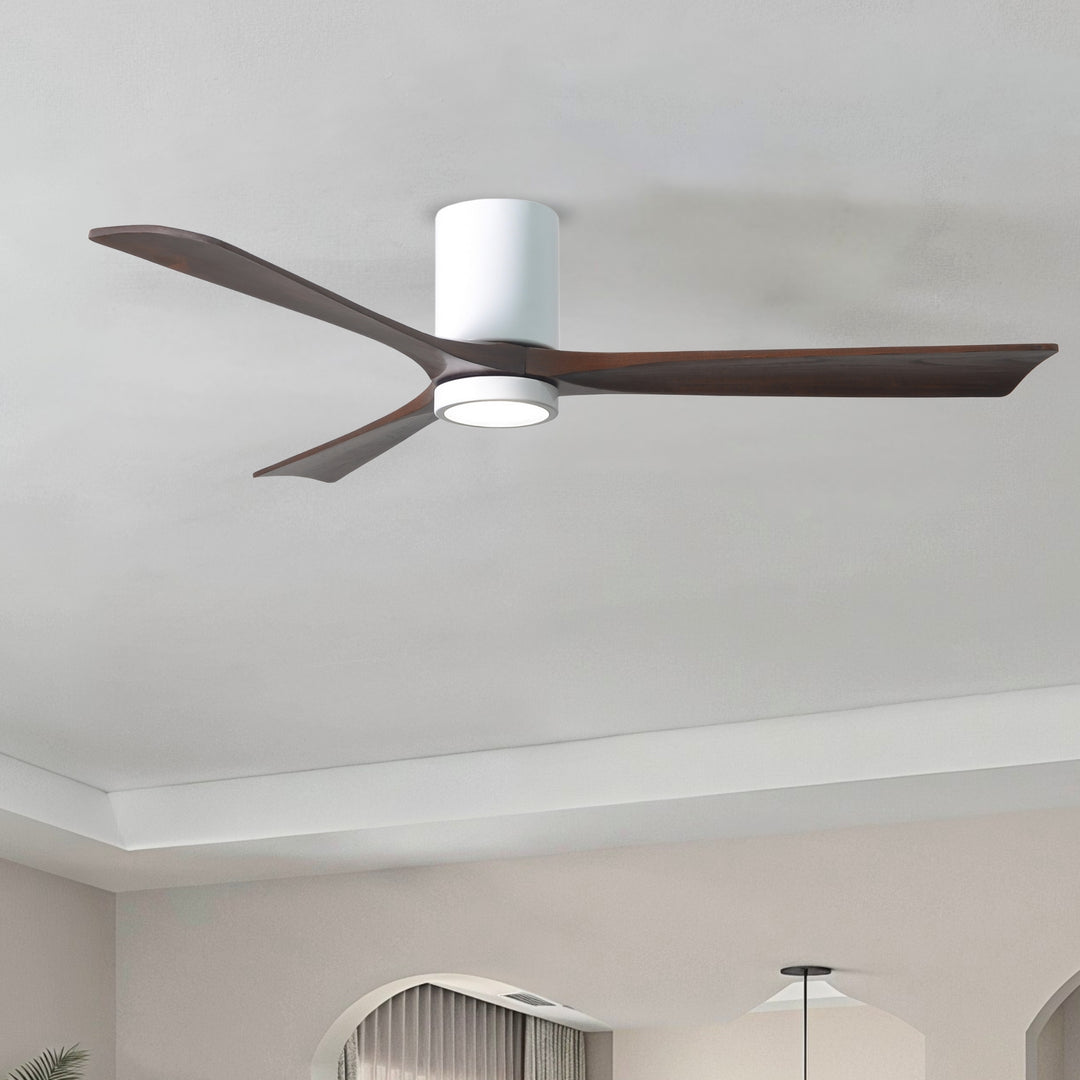 Matthews Fan Company Irene-3HLK 60" Flush Mounted Ceiling Fan with LED Light Kit