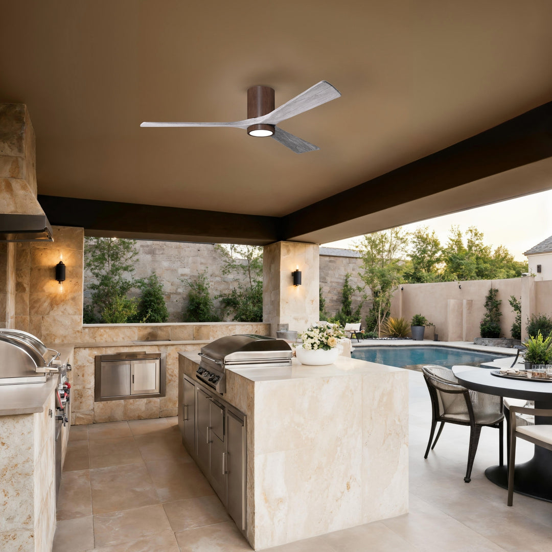 Matthews Fan Company Irene-3HLK 60" Flush Mounted Ceiling Fan with LED Light Kit