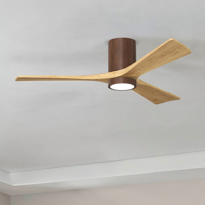 Matthews Fan Company Irene-3HLK 52" Flush Mounted Ceiling Fan with LED Light Kit